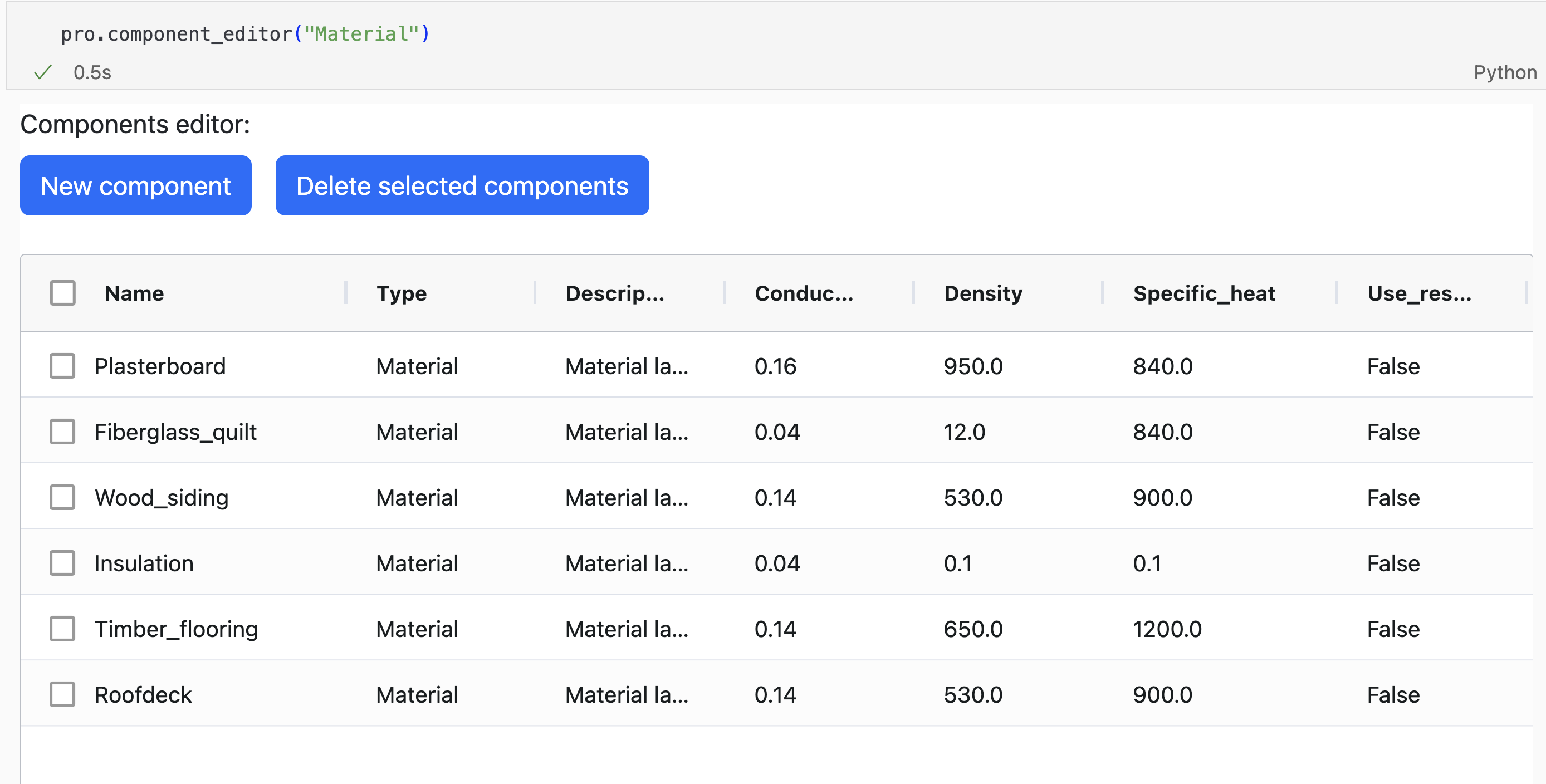 Component editor example