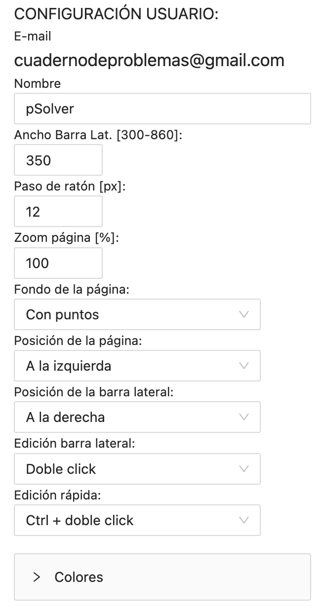 Configuración